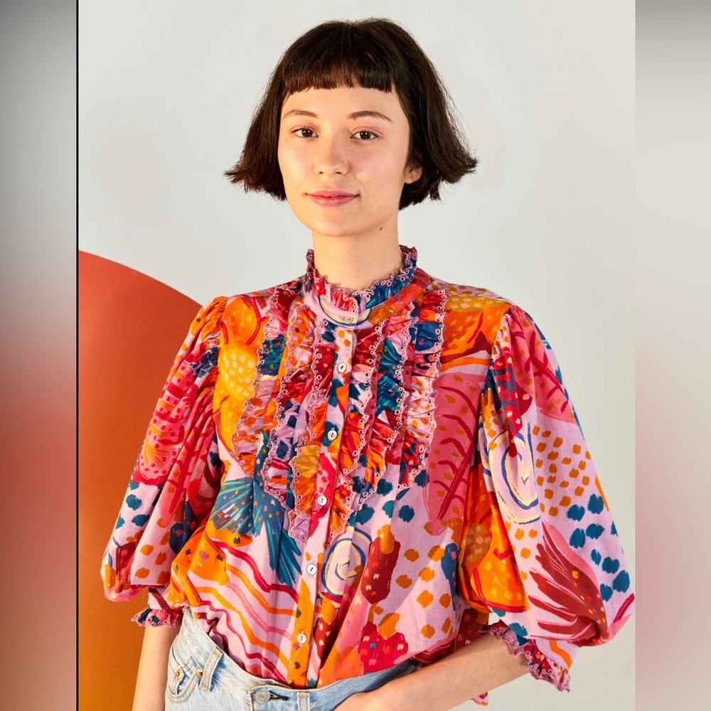 Farm Rio Lilac Blouse